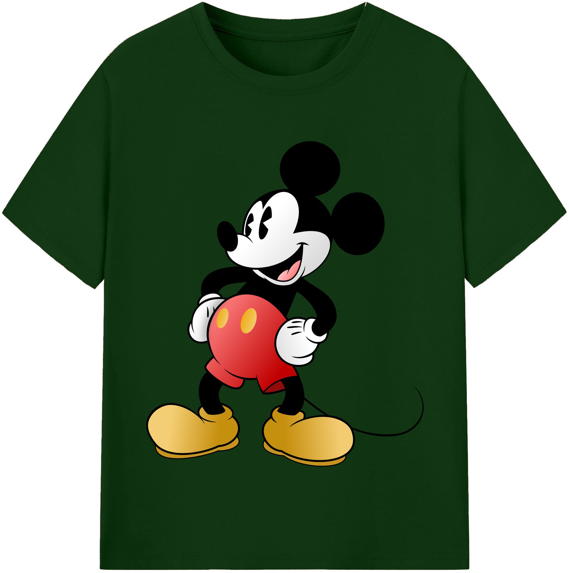 （画像用） ミッキーマウス Mickey Mouse 綿100％半袖Tシャツ（フロントプリント）